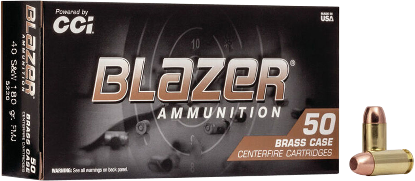 Cci .40 S&W 180gr FMJ Brass – 500rd